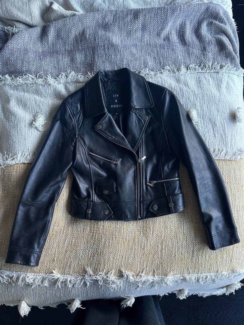 Lambskin Leather Moto Jacket